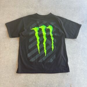 Monster Energy Diagonal Stripe Graphic Tee — Size L